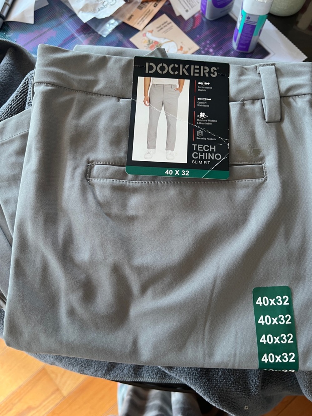 Dockers Tech Chino Slim Fit Pants - Gray